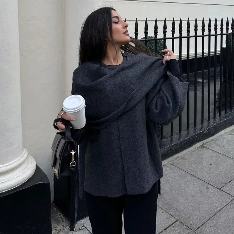 Women's Padded Parka with Scarf Collar