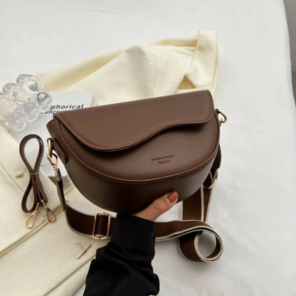 Vintage Saddle Bag – Elegant PU Leather Crossbody